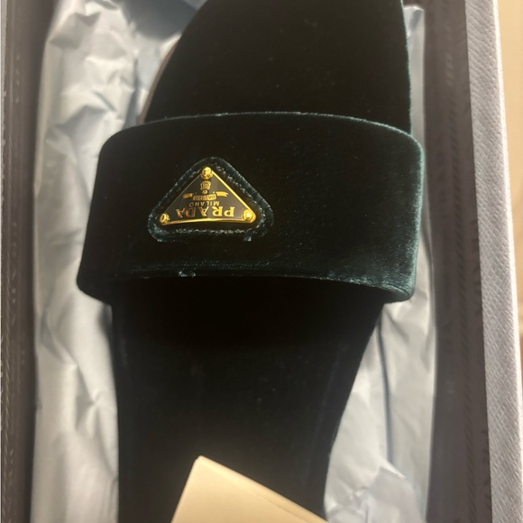 Prada Women's Black Velvet Mules - Picture 2 of 4
